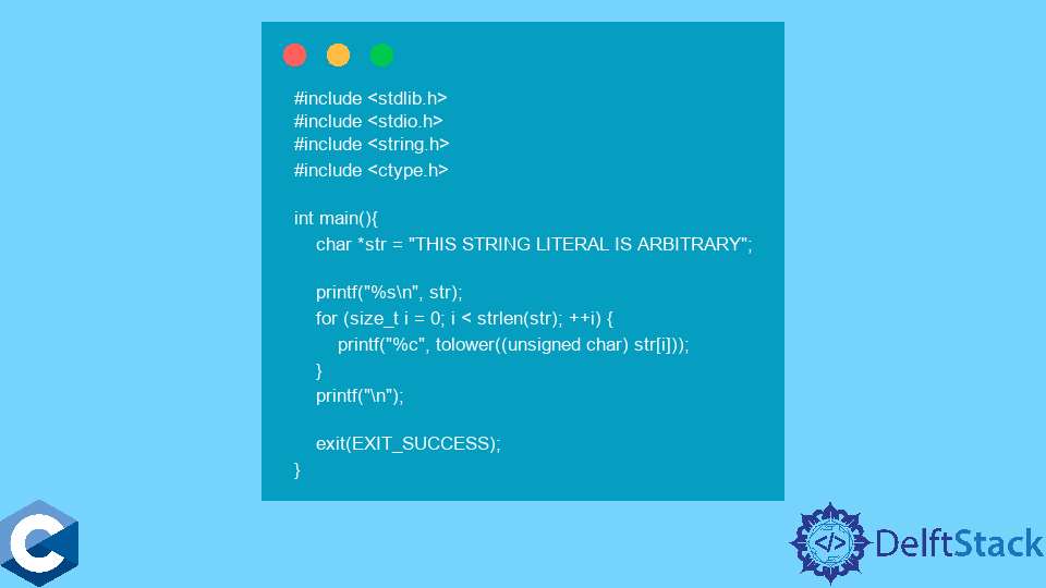 Convert Uppercase To Lowercase In C Using String Function